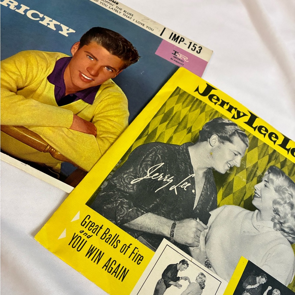 Vintage Music Album Covers Jerry Lewis and Ricky Nelson